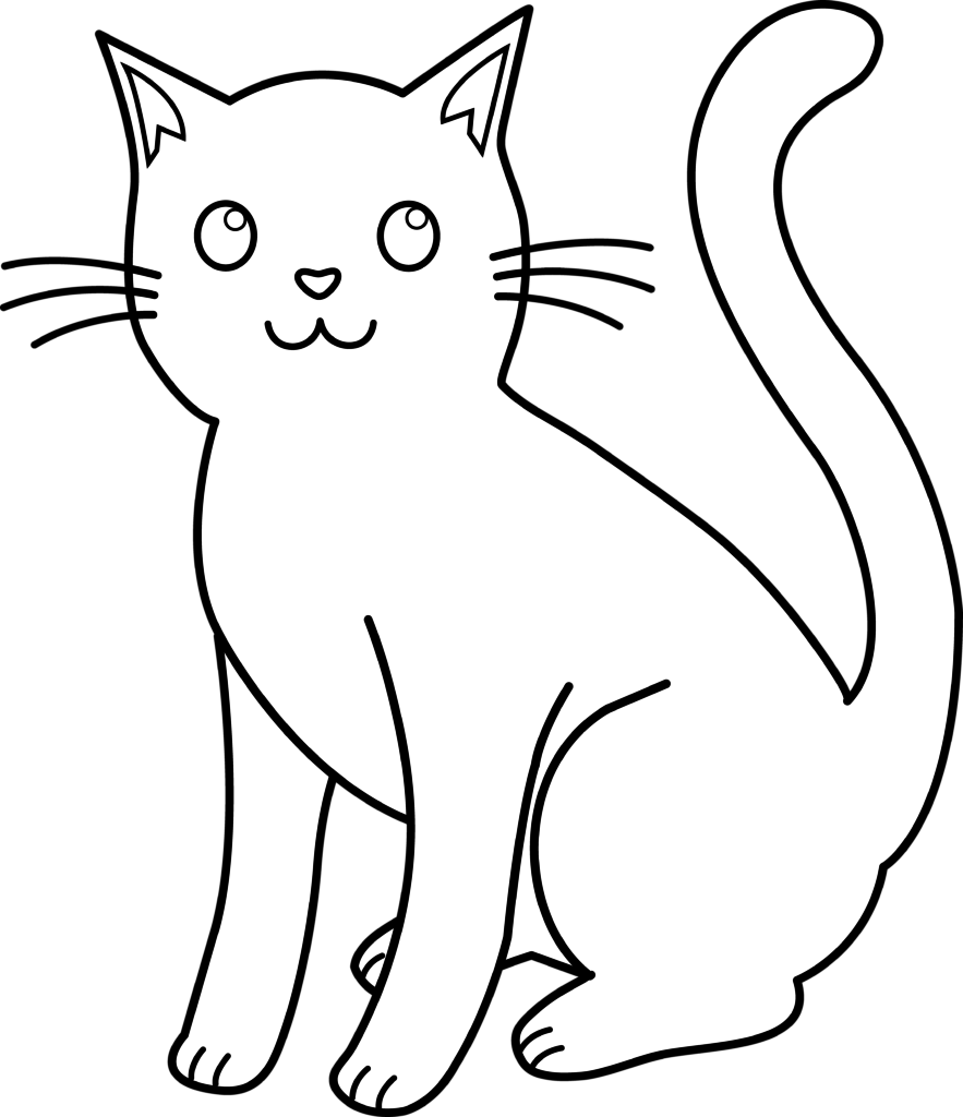 Image of a cat line drawing