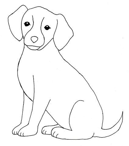 Image of a dog line drawing